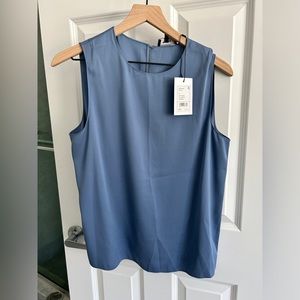 Theory Silk Straight Shell M (Cornflower)